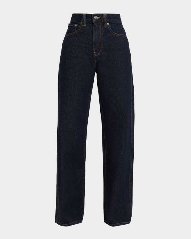 Bonnie Straight-Leg Cotton Denim Jeans